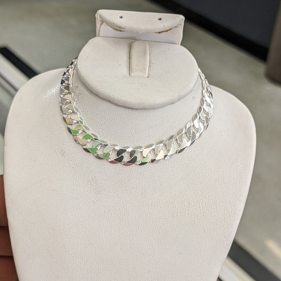 925 Sterling Silver Cuban Curb Style Bracelet 7mm 8 inch